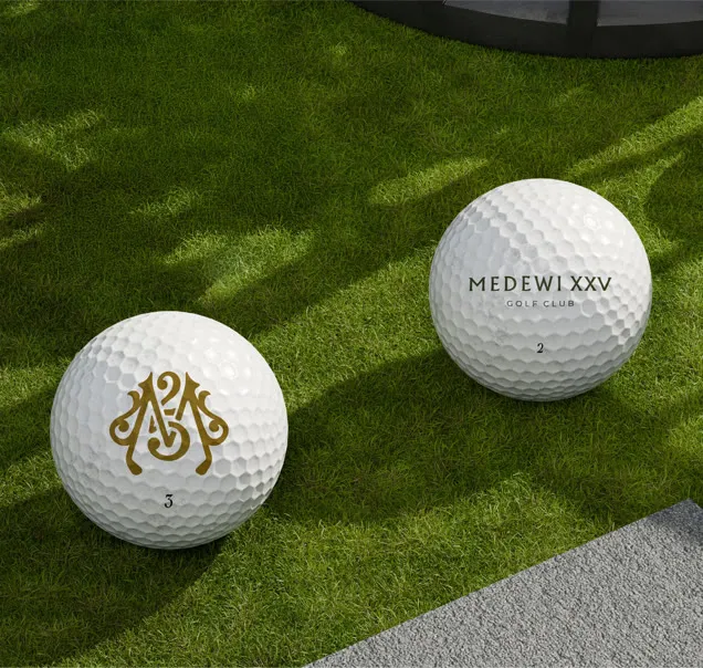 Medewi golf balls on the green